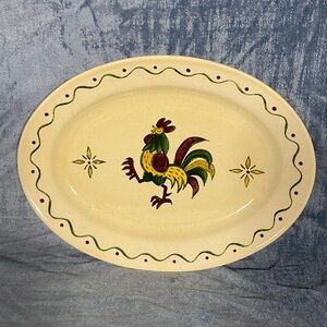 Vintage Metlox Poppytrail Vernon Platter In California Provincial /Hand Painted
